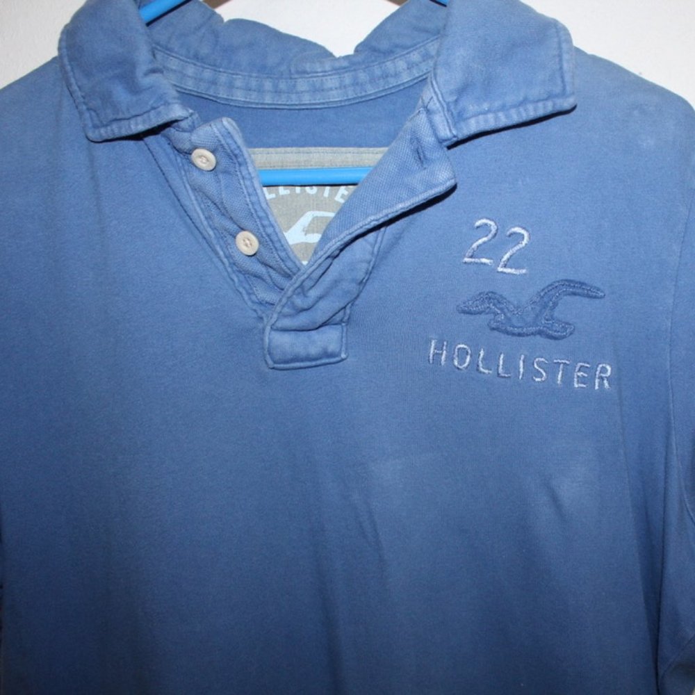 Hollister HCO Blue Polo Shirt Size Large - Picture 2 of 5